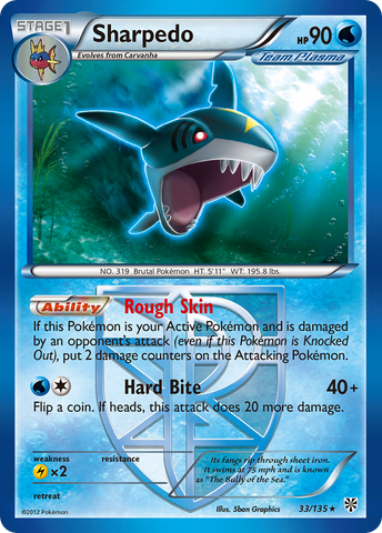 Sharpedo (33/135) [Black & White: Plasma Storm]