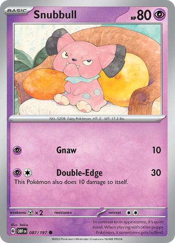 Snubbull (087/197) [Scarlet & Violet: Obsidian Flames]