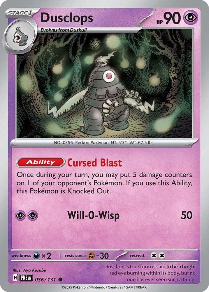 Dusclops (036/131) [Scarlet & Violet: Prismatic Evolutions]