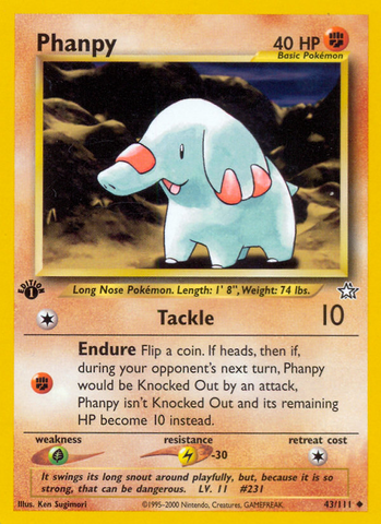 Phanpy (43/111) [Neo Genesis 1st Edition]