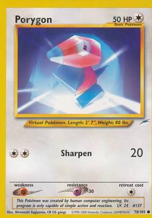 Porygon (78/105) [Neo Destiny Unlimited]