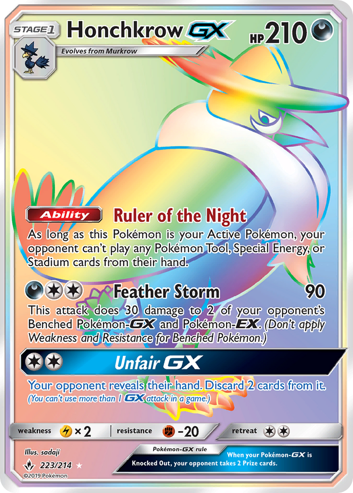 Honchkrow GX (223/214) [Sun & Moon: Unbroken Bonds]