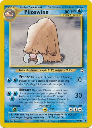 Piloswine (44/111) [Neo Genesis Unlimited]