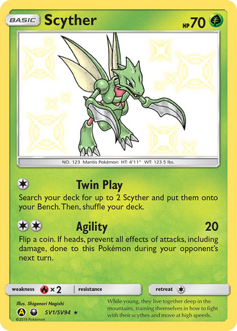 Scyther (SV1/SV94) [Sun & Moon: Hidden Fates - Shiny Vault]