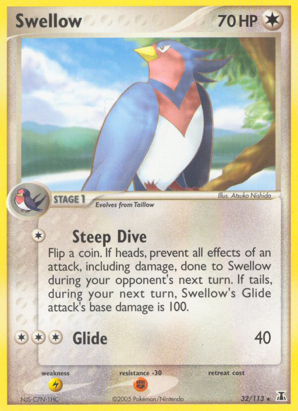 Swellow (32/113) [EX: Delta Species]