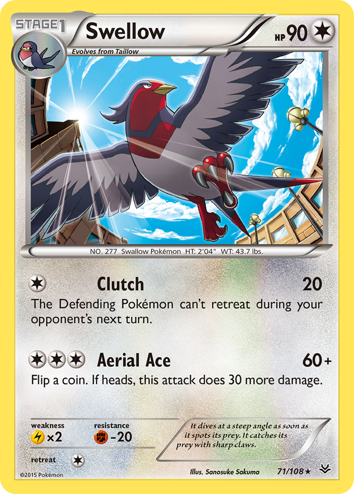 Swellow (71/108) [XY: Roaring Skies]