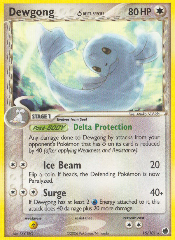 Dewgong (15/101) (Delta Species) [EX: Dragon Frontiers]