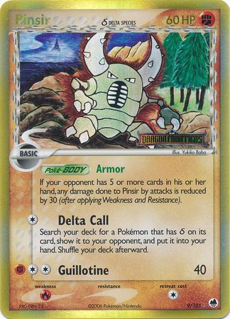 Pinsir (9/101) (Delta Species) (Stamped) [EX: Dragon Frontiers]