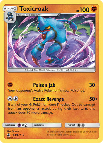 Toxicroak (64/131) [Sun & Moon: Forbidden Light]