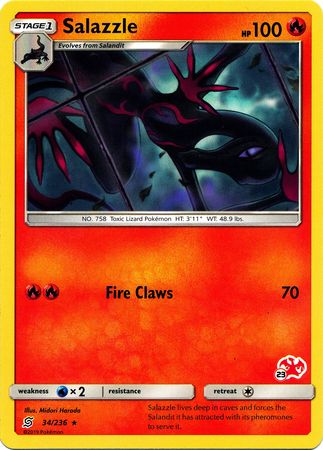 Salazzle (34/236) (Charizard Stamp #23) [Battle Academy 2020]