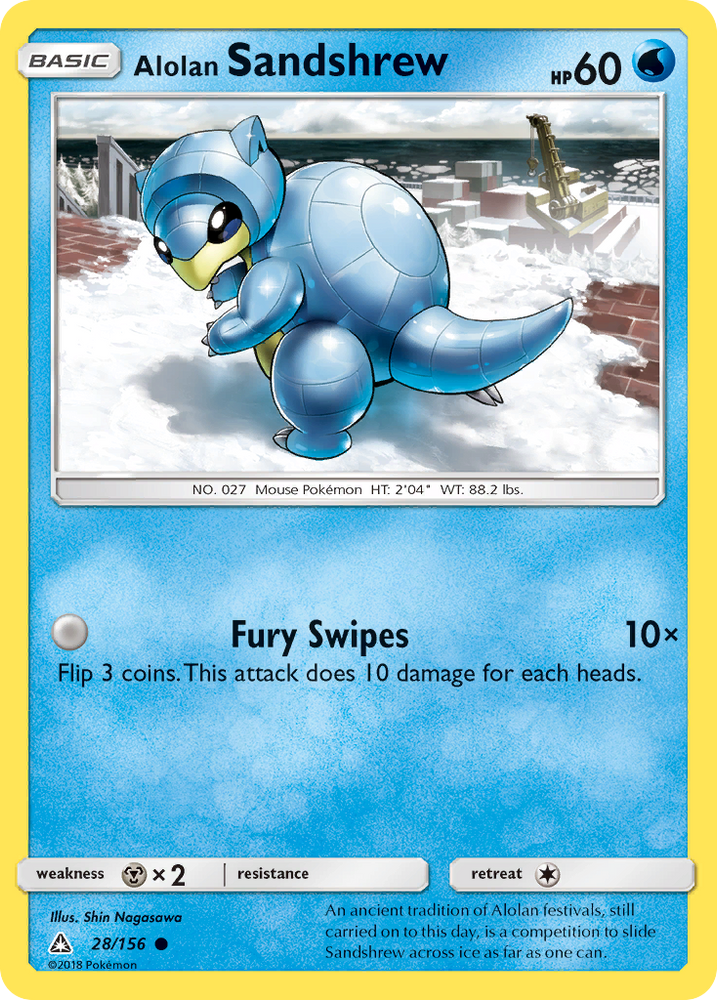 Alolan Sandshrew (28/156) [Sun & Moon: Ultra Prism]