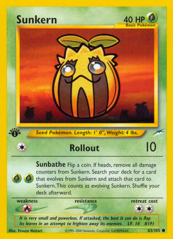 Sunkern (83/105) [Neo Destiny 1st Edition]