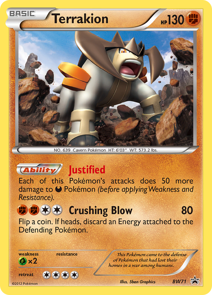 Terrakion (BW71) [Black & White: Black Star Promos]