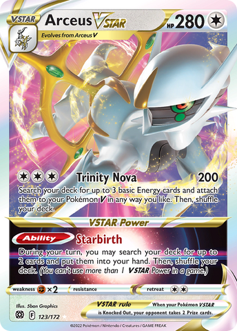 Arceus VSTAR (123/172) (Metal Card) [Sword & Shield: Brilliant Stars]