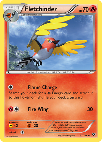 Fletchinder (27/146) [XY: Base Set]