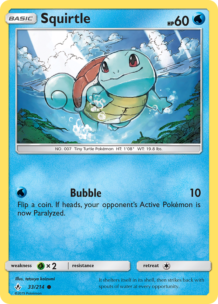 Squirtle (33/214) [Sun & Moon: Unbroken Bonds]