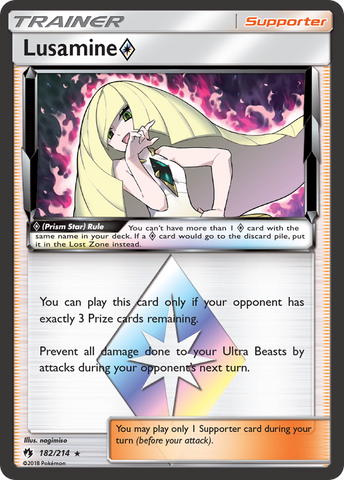 Lusamine (182/214) (Prism Star) [Sun & Moon: Lost Thunder]