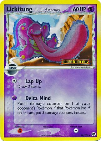 Lickitung (19/101) (Delta Species) (Stamped) [EX: Dragon Frontiers]