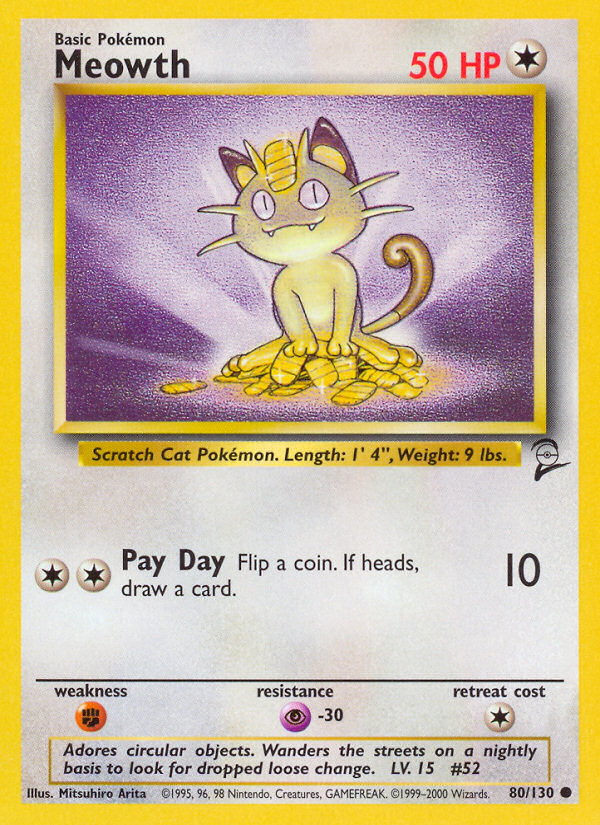 Meowth (80/130) [Base Set 2]