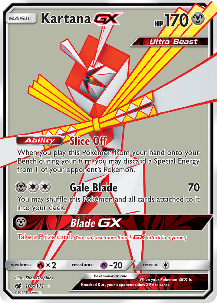 Kartana GX (106/111) [Sun & Moon: Crimson Invasion]