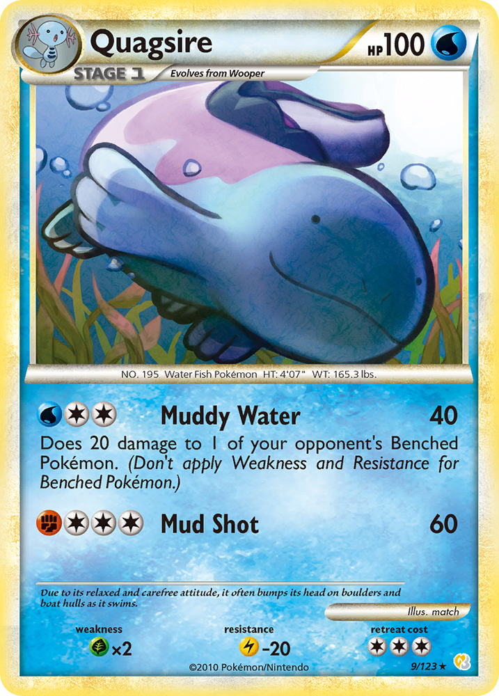 Quagsire (9/123) [HeartGold & SoulSilver: Base Set]