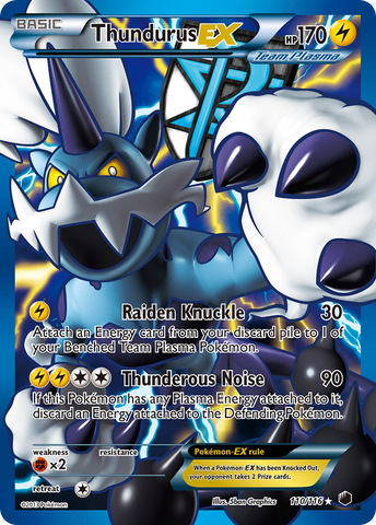 Thundurus EX (110/116) [Black & White: Plasma Freeze]