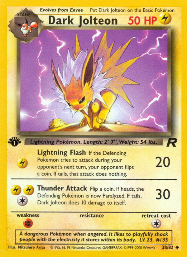 Dark Jolteon (38/82) [Team Rocket 1st Edition]